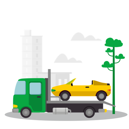 Car Towing Service Illustration