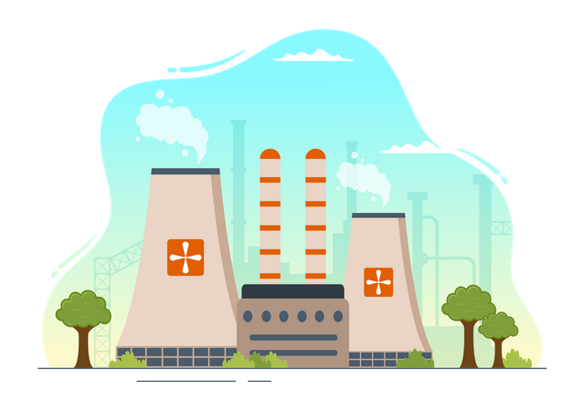 Chemical manufacturing industry  Illustration