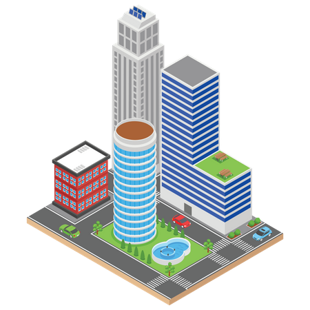 City buildings  Illustration