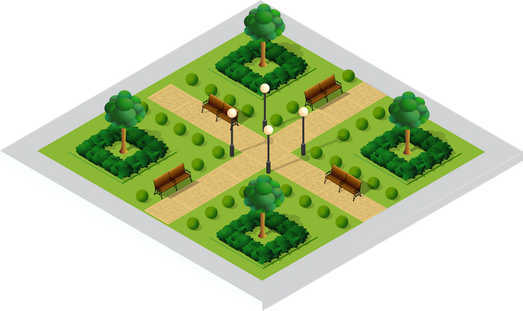 City Park  Illustration