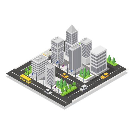 City Skyscraper Illustration