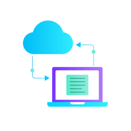 Cloud data transfer  Illustration