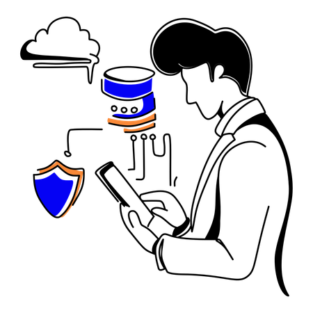 Cloud database Data Analysis  Illustration
