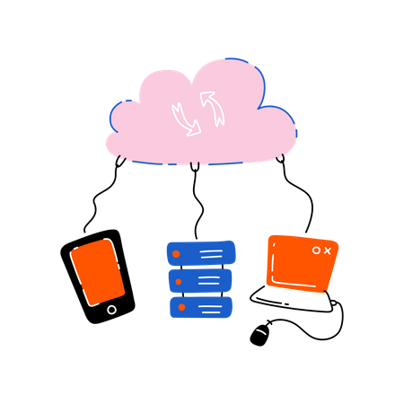 Cloud storage  Illustration