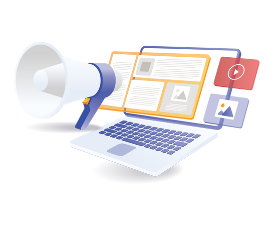 Content Startup Campaign  Illustration