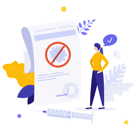 Corona Vaccination Certificate  Illustration