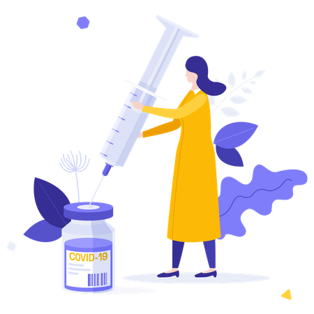 Corona Vaccine  Illustration