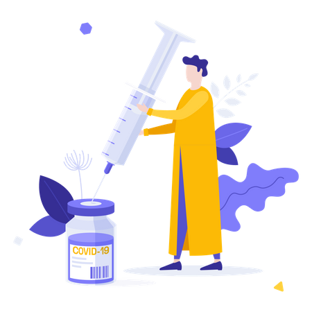 Corona Vaccine  Illustration