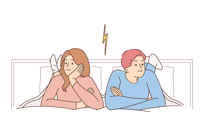 Couple fighting  Illustration