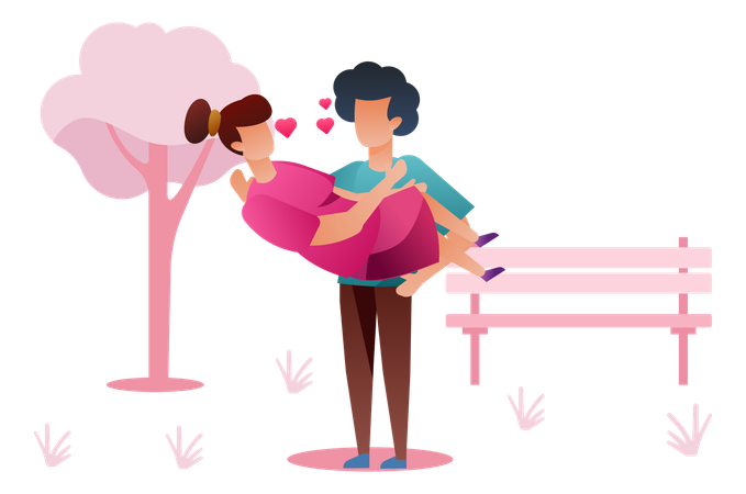 Couple Romantic Relations  Illustration