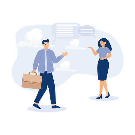 Customer engagement consumer trust or deep relationship  Illustration