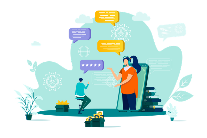 Customer support  Illustration