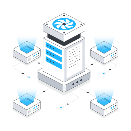 Data Network  Illustration