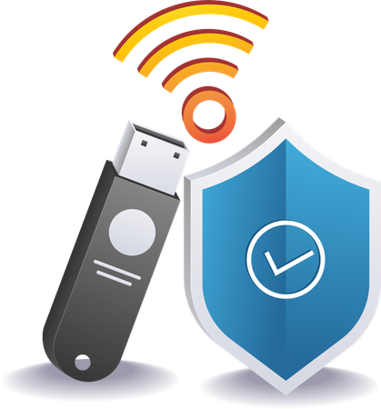 Data storage security  Illustration