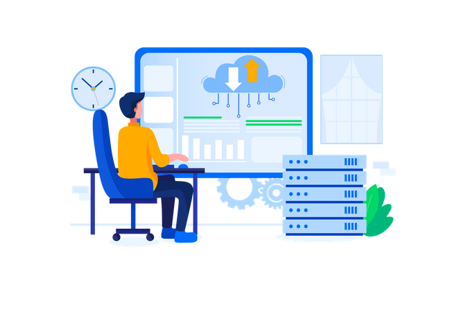 Database developer  Illustration