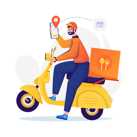 Deliver to destination Illustration