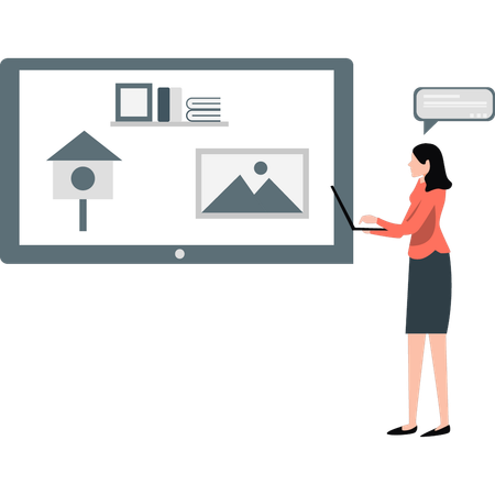 Designer working on ui ux design  Illustration