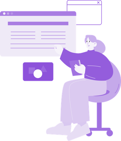 Developer doing Webpage Analysis  Illustration