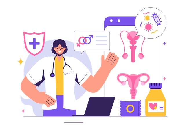 Diagnosis For Dermatological Diseases  Illustration