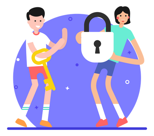 Digital Key  Illustration