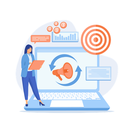 Digital Marketing Tool  Illustration