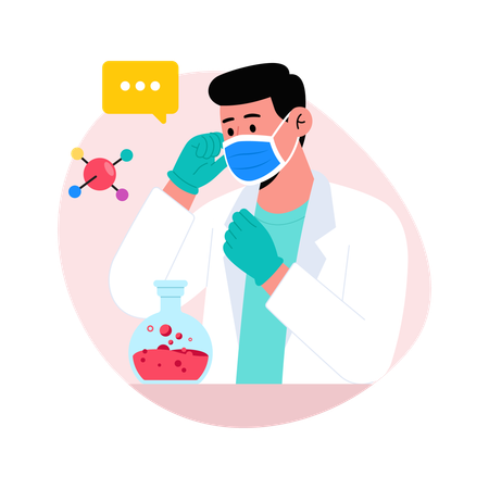 Doctor collects Medical Sample  Illustration