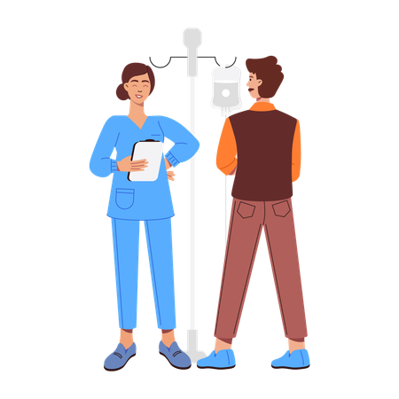 Doctor Patient doing discussion  Illustration