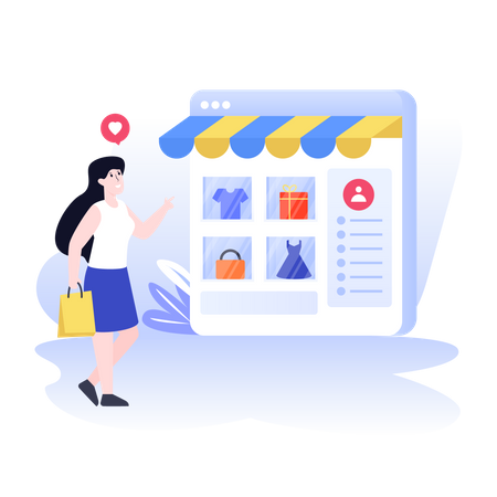 E-commerce shopping website  Illustration