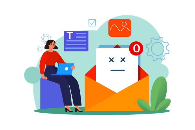 Empty inbox  Illustration