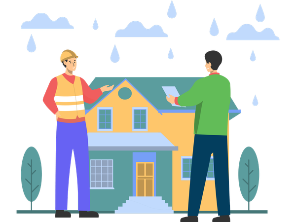 Engineer goes on Home Visit  Illustration