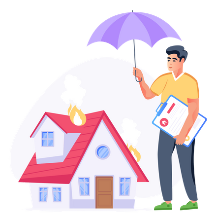 Fire Insurance  Illustration