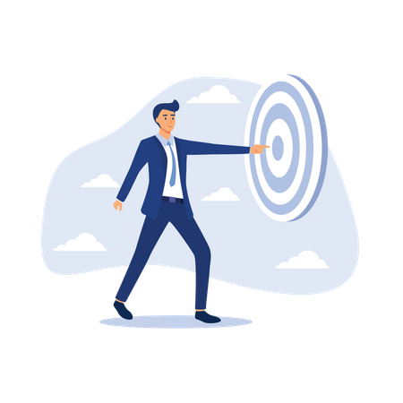 Focus on business target  Illustration