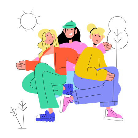 Friends Group Illustration