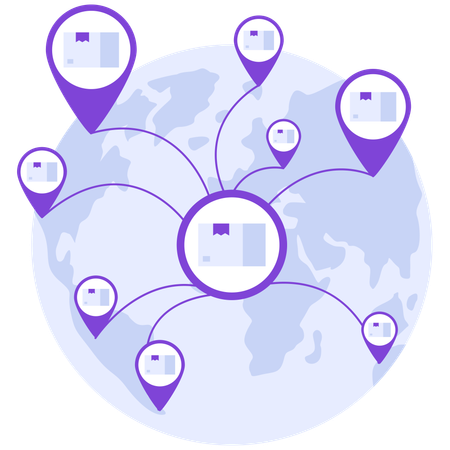 Global delivery Illustration