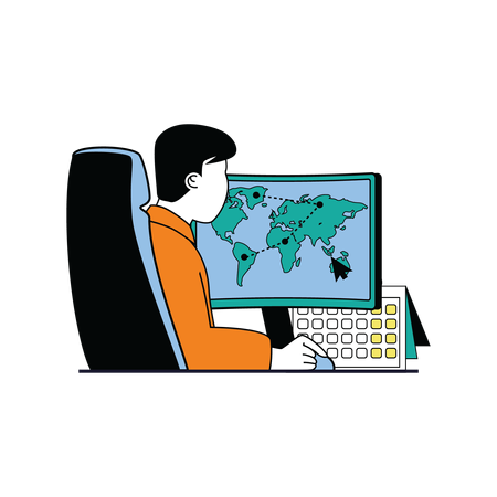 Global Shipping service Illustration