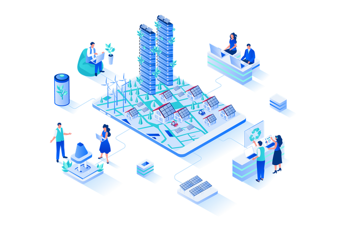 Green city  Illustration