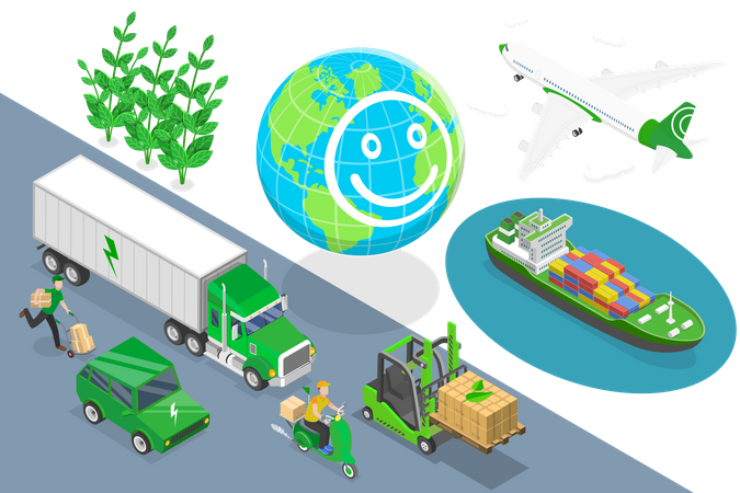 Green Logistics  Illustration