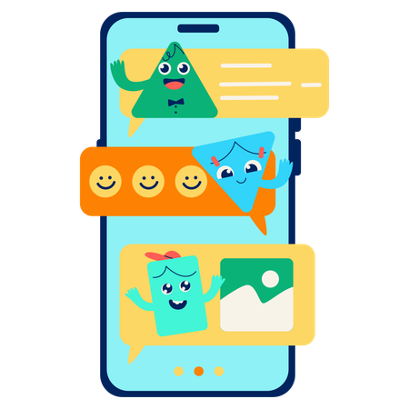 Group Chat Collaboration  Illustration