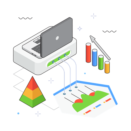 Growth Projection Charts  Illustration
