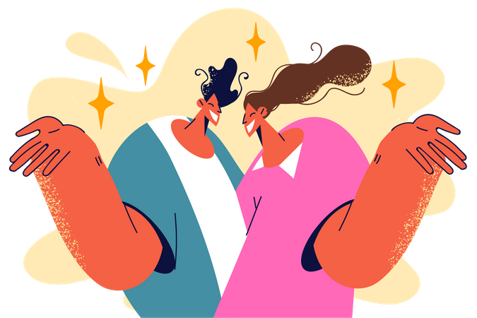 Happy couple  Illustration
