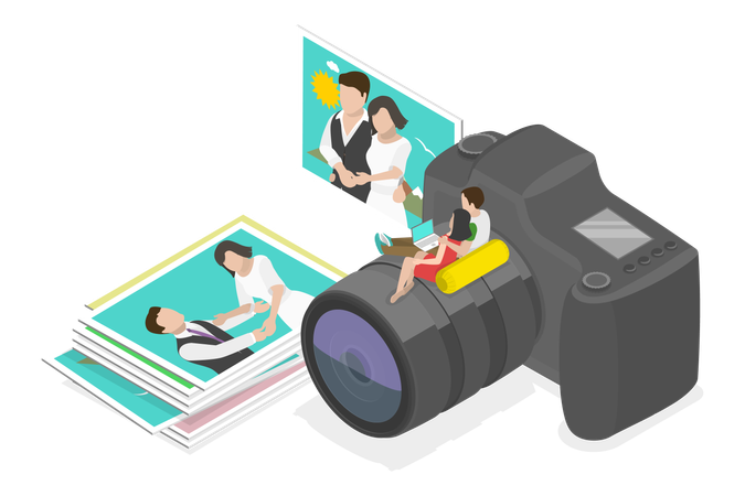 Happy Marriage Memories  Illustration