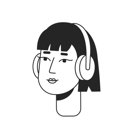Headphones girl Illustration