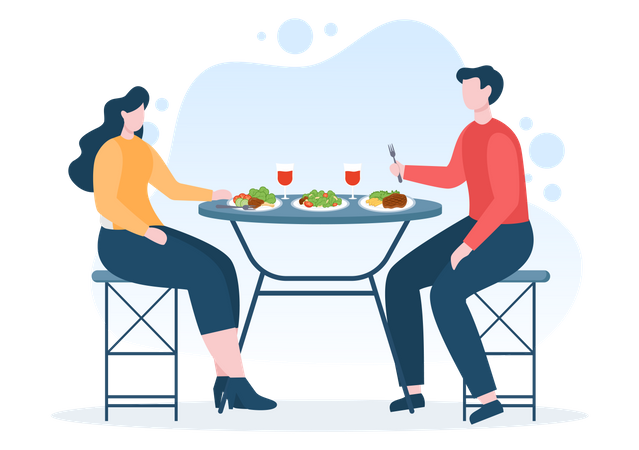 Health Meal with Balanced Diet Nutritional Illustration Illustration
