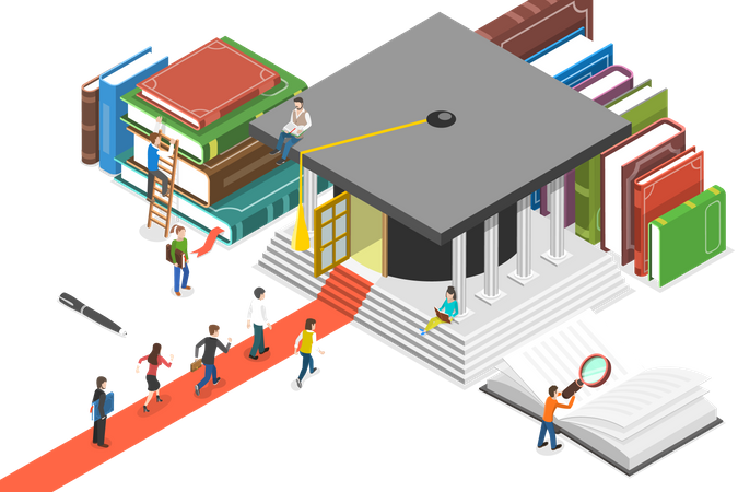 Higher Education  Illustration