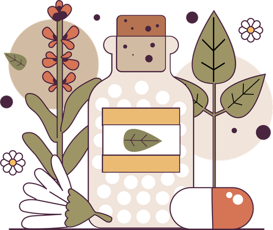 Homeopathy medicine Illustration