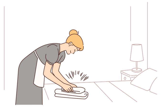 Hotel cleaning staff  Illustration