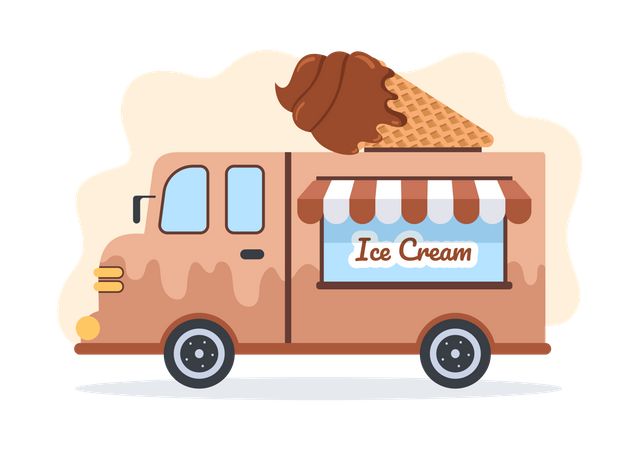 Ice Cream truck Illustration