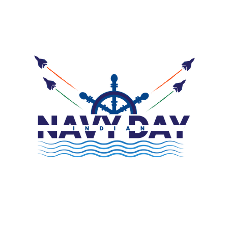 India navy day with jet  Illustration