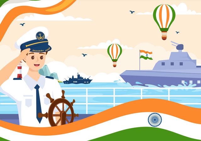 Indian Navy Day  Illustration