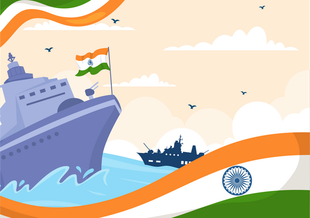 Indian Navy Day  Illustration